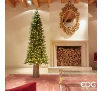 EDG Enzo De Gasperi Albero di Natale Pino Slim Verde H 210 Cm D 81 Cm 480 MiniLed