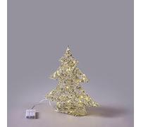 EDG Enzo De Gasperi Albero di Natale Led Intreccio 30 MicroLed H 40 Cm L 34 Cm L 10 Cm Ip20 Gold