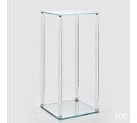 EDG Enzo De Gasperi Alzata Decorativa Splendor Quadrata H 78 Cm L 35 Cm L 35 Cm Vetro Natural