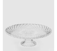 EDG Enzo De Gasperi Alzata Rotonda Rombi Tortiera 32cm Vetro Trasparente