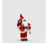 EDG Enzo De Gasperi Babbo Natale con Campane H 30 Cm White Red