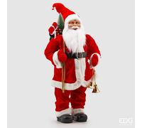 EDG Enzo De Gasperi Babbo Natale con Campane H 81 Cm White Red