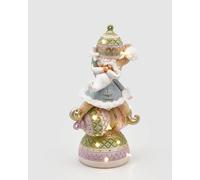 EDG Enzo De Gasperi Enzo De Gasperi Babbo Natale Decori con LED H 26 Cm Green Pink