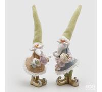 EDG Enzo De Gasperi Enzo De Gasperi Babbo Natale Decori con LED H 33 Cm Assortiti Multicolor 1 Pz