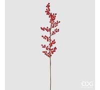 EDG Enzo De Gasperi Bacche Ramo Natalizio H 100 Cm Rosso