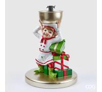 EDG Enzo De Gasperi Base per Pino Albero di Natale Elfo Cuoco H 65 Cm 40 x 40 Cm Green Red