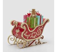 EDG Enzo De Gasperi Base Pino Slitta di Natale H 39 Cm L 43 Cm L 22 Cm Green Red