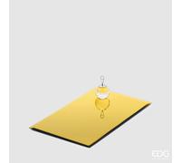 EDG Enzo De Gasperi Base Specchio Rettangolare 30 x 18,5 Cm Gold Vetro