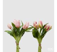 EDG Enzo De Gasperi Bouquet 5 Tulipani Olis Ass. H 28 Cm Antique Pink 1 Pz