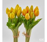 EDG Enzo De Gasperi Bouquet Tulipani 9 Boccioli H 29 Cm Artificiali Ass. Giallo 1 Pz