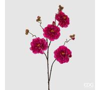 EDG Enzo De Gasperi Camelia Jumbo Ramo x4 Fiori e Bocciolo H 100 Cm Magenta - Fiore Artificiale Decorativo Design Elegante