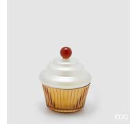 EDG Enzo De Gasperi Candela Cupcake Natale H 14,5 Cm D 12 Cm Ginger Warm Vanilla