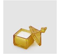 EDG - Enzo De Gasperi Candela Decorativa in Vetro con profumazione Jasmine 6,5x6,5xH12 cm 4 Varianti (1pz) Amber