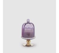 EDG Enzo De Gasperi Candela di Natale Profumata Alzatina 16x9cm Vetro Viola Deco