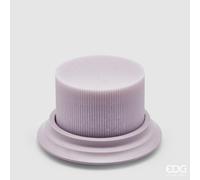 EDG Enzo De Gasperi Candela Dorica con Piatto H 10 Cm D 15 Cm Lavender