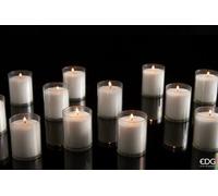EDG Enzo De Gasperi Candela Halo Cilindro H 6,5 Cm D 5 Cm Cf 3 Pz Bianco