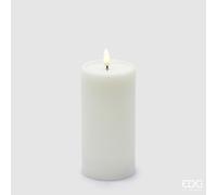 EDG Enzo De Gasperi Candela Led Lounge Moccolo H 15 Cm D 7,5 Cm Bianco