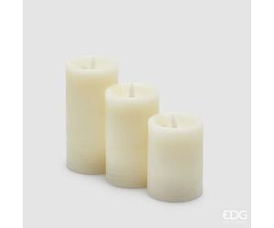 EDG Enzo De Gasperi Candela Led Soffio Natale H 15 Cm D 7,5 Cm IP20 Cf 3 Pz White