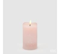 EDG Enzo De Gasperi Candela Led Starry con Moccolo H 12,5 Cm D 7,5 Cm IP20 Rosa Chiaro