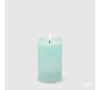 EDG Enzo De Gasperi Candela Led Starry con Moccolo H 12,5 Cm D 7,5 Cm IP20 Verde Chiaro