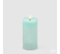 EDG Enzo De Gasperi Candela Led Starry con Moccolo H 15 Cm D 7,5 Cm IP20 Verde Chiaro