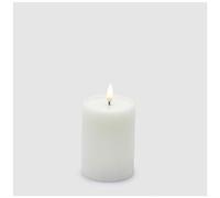 EDG Enzo De Gasperi Candela moccolo di natale con luce led D7.5xH10 cm 3 varianti (1pz) BIANCO
