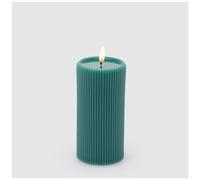 EDG Enzo De Gasperi Candela moccolo di natale con luce led D7.5xH15 cm 3 varianti (1pz) VERDE