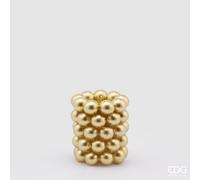 EDG Enzo De Gasperi Candela Moccolo Sfere H 9,5 Cm D 8 Cm Oro