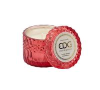 EDG - Enzo de Gasperi Candela profumata "New Crystal" con vaso e coperchio in vetro effetto cristallo H10,5xD11 cm 5 varianti (1pz) Dark Rum