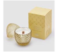 EDG Enzo De Gasperi Candela Profumata Uovo 12x8cm Giallo in Vetro Decorazione Pasquale Zenzero e Vaniglia