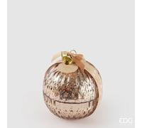 EDG Enzo De Gasperi Candela Sfera di Natale Vetro D 11 Cm Cinnamon Ambra