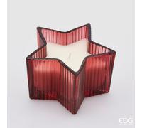 EDG Enzo De Gasperi Candela Stella H 8 Cm D 13,5 Cm Berry Fruit Polybag Regalo