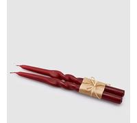 EDG Enzo De Gasperi Candela Stelo a Spirale Set 2 Pezzi 30cm Bordeaux