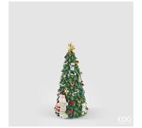 EDG Enzo De Gasperi Carillon Babbo Natale su Pino H.22 Verde Rosso