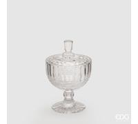 EDG Enzo De Gasperi Contenitore Coppa Righe H15 D10 Natural Trasparente