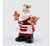 EDG Enzo De Gasperi Contenitore Natale Babbo Cuoco 20 x 12 Cm H 28 Cm White Red