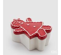 EDG Enzo De Gasperi Enzo De Gasperi Contenitore Natale Bimba Marzapane 18 x 14 Cm H 8 Cm White Red