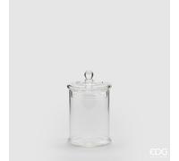 EDG Enzo De Gasperi Contenitore Vaso Cilindro H 10 Cm D 6,5 Cm Portaconfetti Vetro Natural