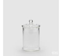 EDG Enzo De Gasperi Contenitore Vaso Cilindro H 14 Cm D 8 Cm Portaconfetti Vetro Natural