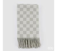 EDG Enzo De Gasperi Coperta a Scacchi 152 x 127 Cm Poliestere Bianco Verde