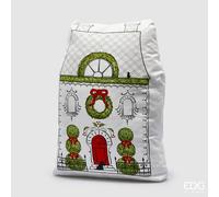 EDG Enzo De Gasperi Cuscino Casetta Natale H 55 Cm L 40 cm L 15 Cm Green Red