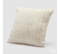 EDG Enzo De Gasperi Cuscino Natale Furry Quadrato 45 x 45 Cm White