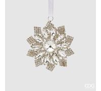 EDG Enzo De Gasperi Decorazione di Natale FioccoNeve D 8 Cm Silver