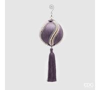 EDG Enzo De Gasperi Decorazione di Natale Nappa Perle H 36 Cm D 12 Cm Lavender