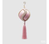 EDG Enzo De Gasperi Decorazione di Natale Nappa Perle H 36 Cm D 12 Cm Pink