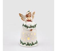 EDG Enzo De Gasperi Decorazione Natalizia Campana Campanella Angelo con LED 18cm