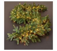 EDG Enzo De Gasperi Decorazione Natalizia Festone Luxury Illuminato, Tralcio Pino Sintetico con 270 LED L270 cm