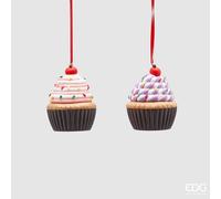 EDG Enzo De Gasperi Decorazioni Natale Cupcake Clay Ass. H 8 Cm Multicolor 1 Pz