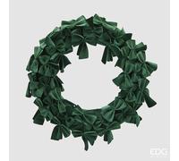 EDG Enzo De Gasperi Decoro Corona con Fiocchi Natale D 60 Cm Green