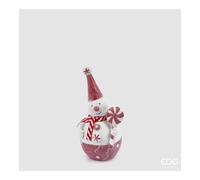 EDG Enzo De Gasperi Decoro di Natale UomoNeve H 17 Cm L 9 Cm L 8 Cm White Red